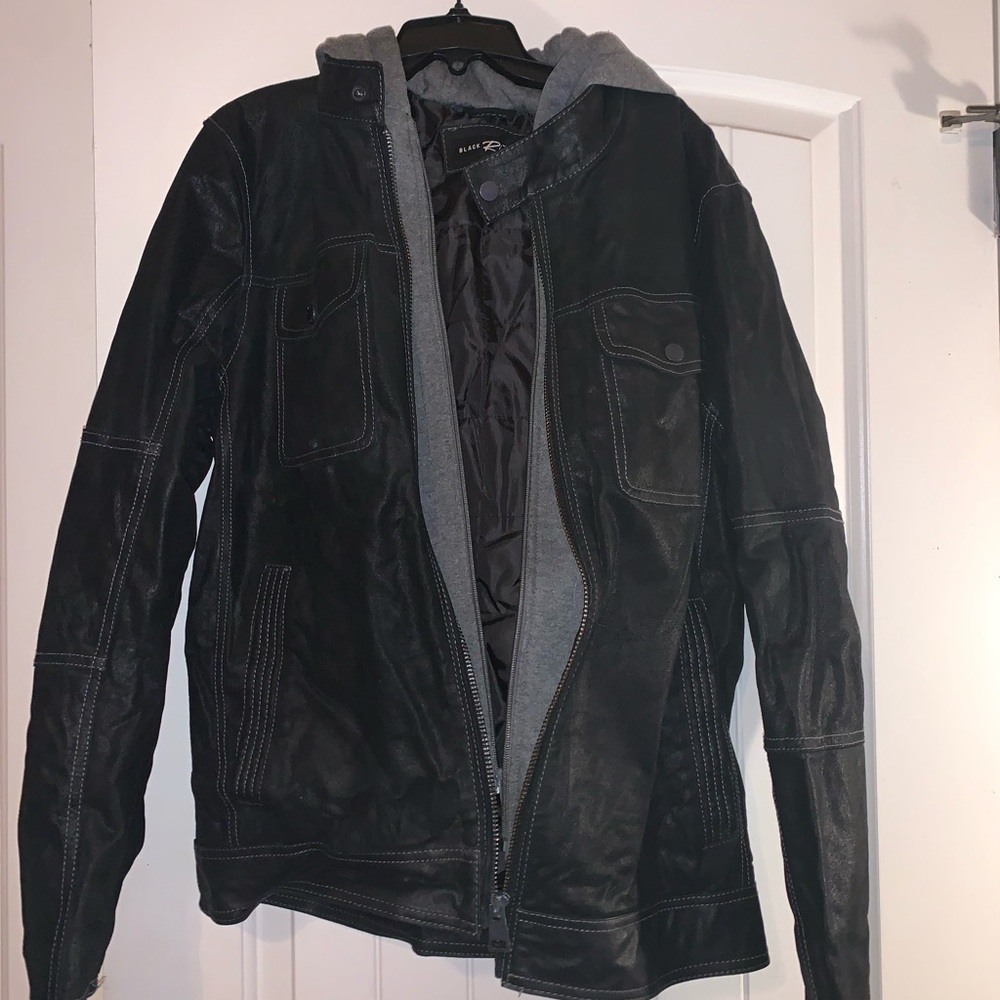 Black Rivet Men’s leather jacket in Medium